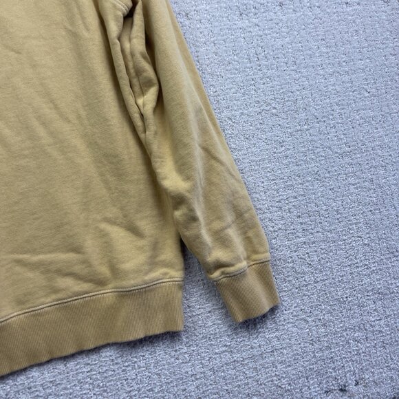 VTG Y2K Quicksilver Sweatshirt Mens L Pastel Yellow Surfer Skater Baggy Beach - Picture 12 of 14
